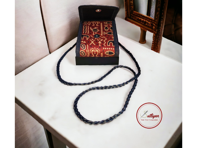 Handmade Embroidery Orange Regular Coin Sling Bags